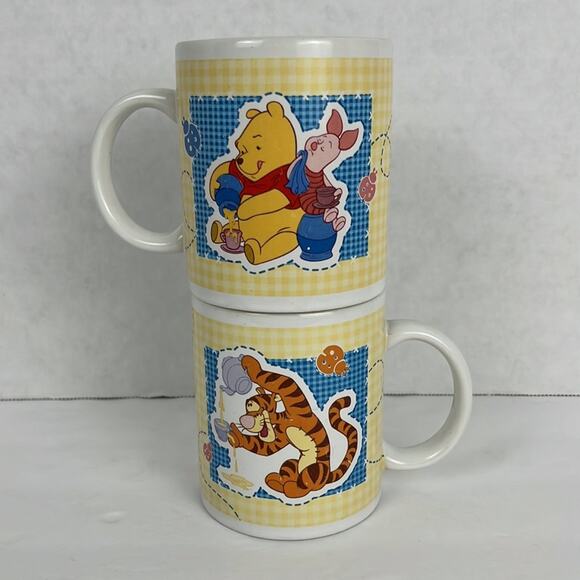 Disney Winnie the Pooh Mugs Cup Set of 2 Coffee Tea Cocoa Tigger Piglet 10 ounce - Picture 8 of 8